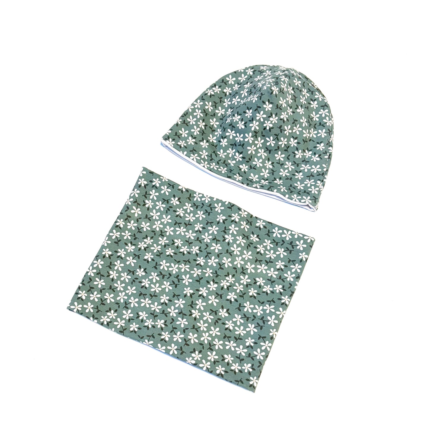 Set Mütze und Loop green, 48 cm